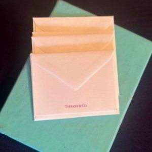 NEW Lot of 5 Tiffany & Co. All Occasion White Blank Gift Note Cards Envelopes